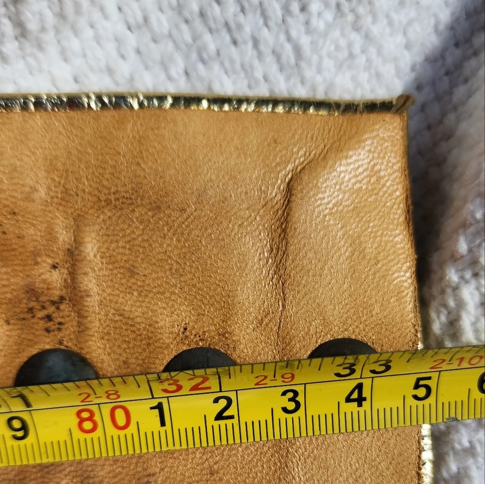 Vintage Gold Lamé‎ Appliqué Belt S - Picture 8 of 10